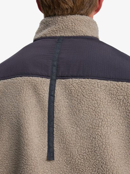 Quiksilver Mens Shallow Water Full Zip Sherpa Jacket - Fallen Rock