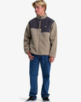 Quiksilver Mens Shallow Water Full Zip Sherpa Jacket - Fallen Rock