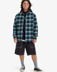 Quiksilver Mens Mercury Desert Shadow Check Long Sleeve Shirt - Orion Blue