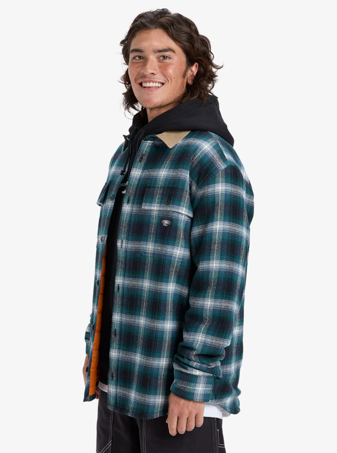 Quiksilver Mens Mercury Desert Shadow Check Long Sleeve Shirt - Orion Blue