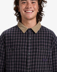 Quiksilver Mens Mercury Sandstrokes Long Sleeve Shirt - Sand Strokes Black