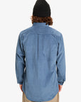 Quiksilver Mens Smoke Trail Cord Long Sleeve Shirt - China Blue
