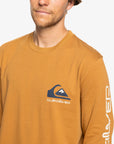 Quiksilver Mens Comp Logo Long Sleeve T-Shirt - Bone Brown