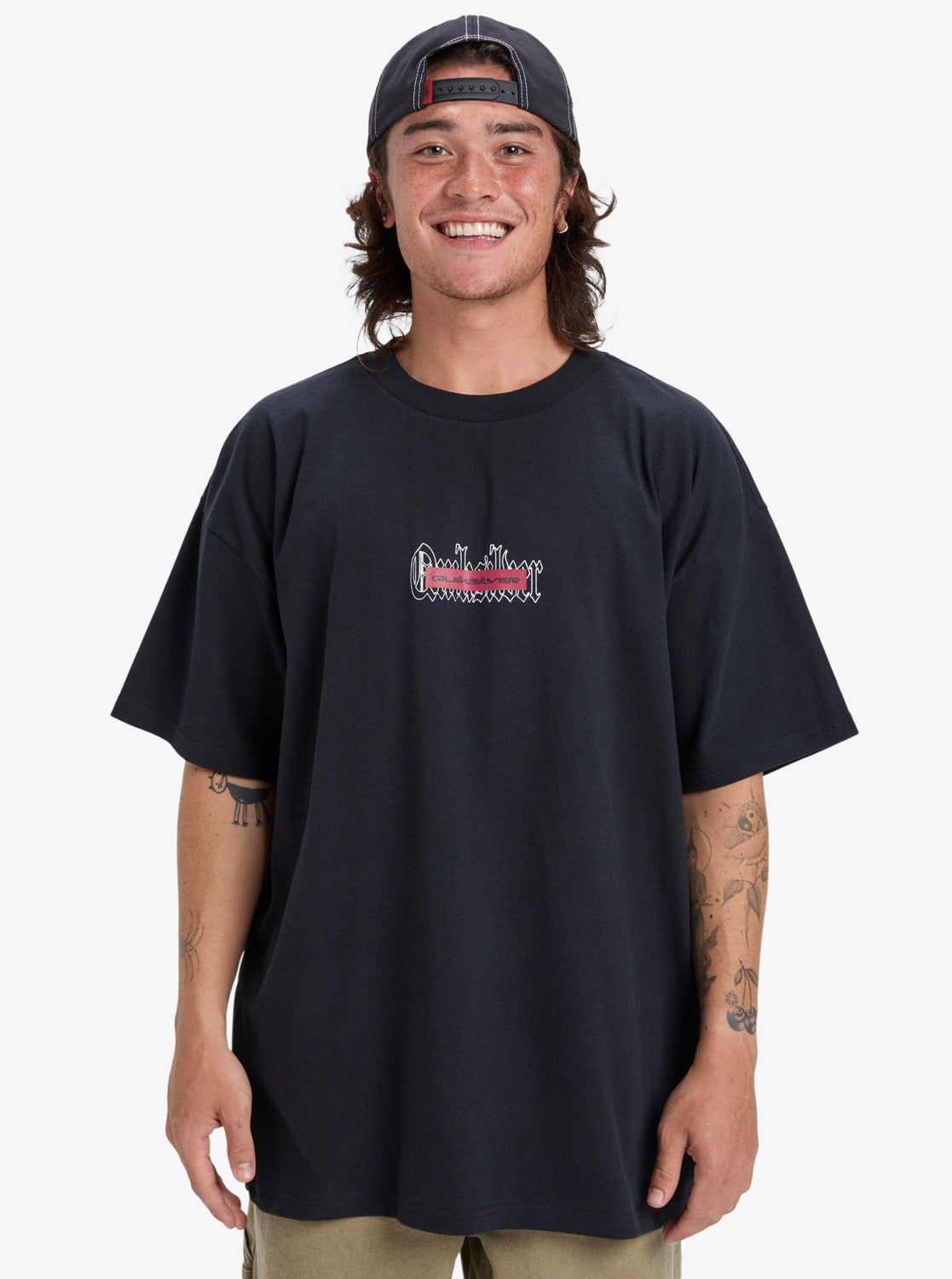 Quiksilver MensMercury Double Up T-Shirt - Black - ManGo Surfing