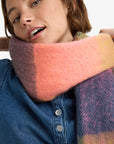 Roxy Womens Cute Blush Plaid Scarf - Ochre Elmer Plaid