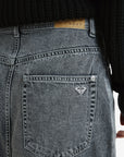 Roxy Cold Winds Midi Length Denim Skirt - Mid Grey