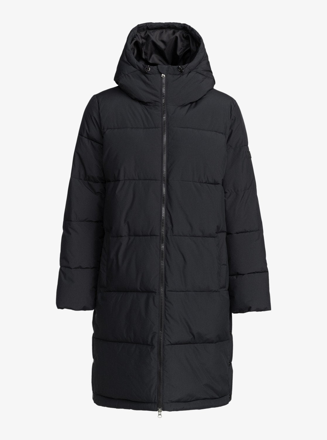 Roxy Womens Test Of Time Long Hooded Puffa Jacket - Anthracite - ManGo Surfing