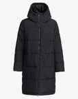 Roxy Womens Test Of Time Long Hooded Puffa Jacket - Anthracite - ManGo Surfing