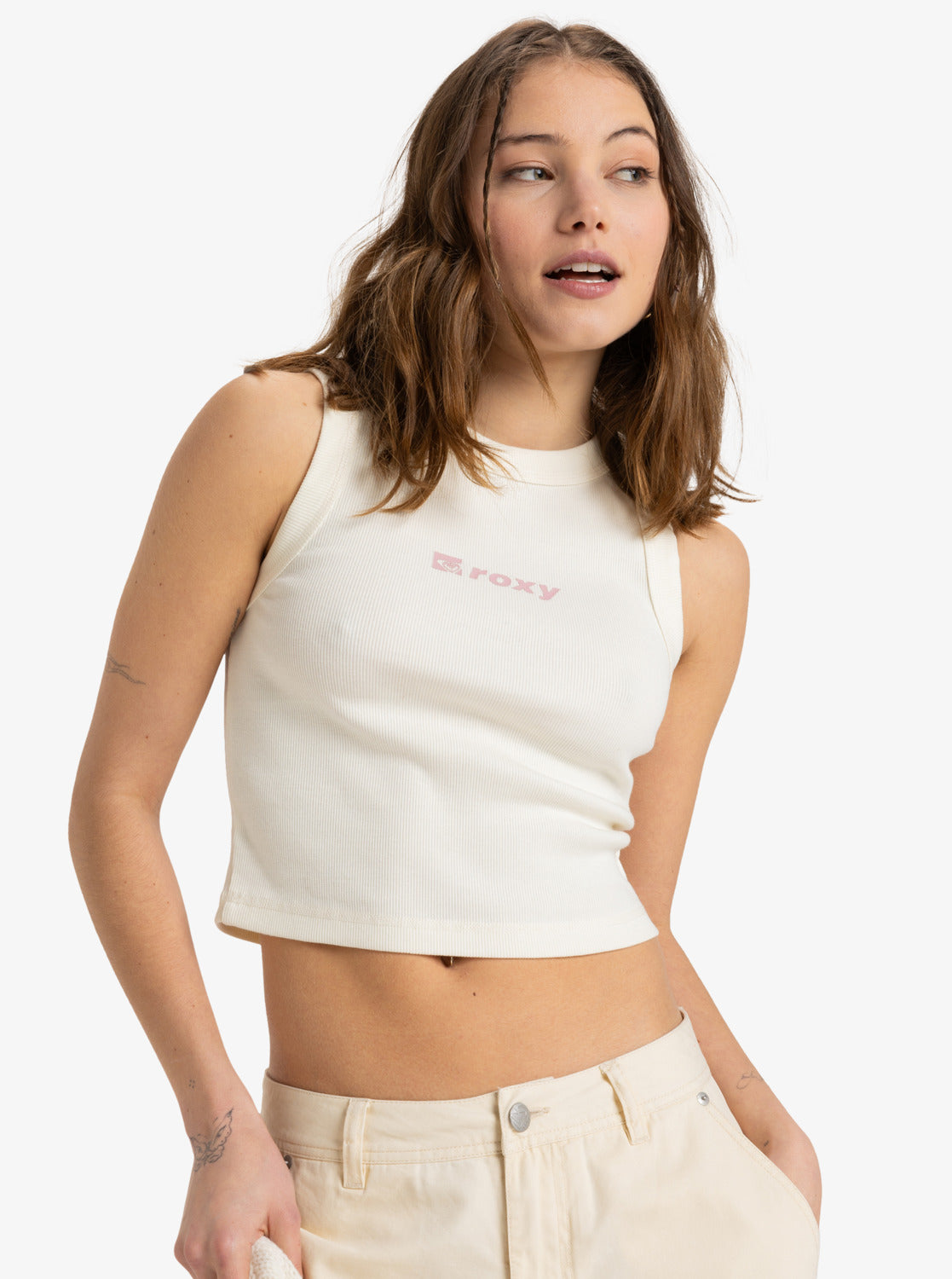 Roxy Womens Iconic Days Tank Top - Egret - ManGo Surfing