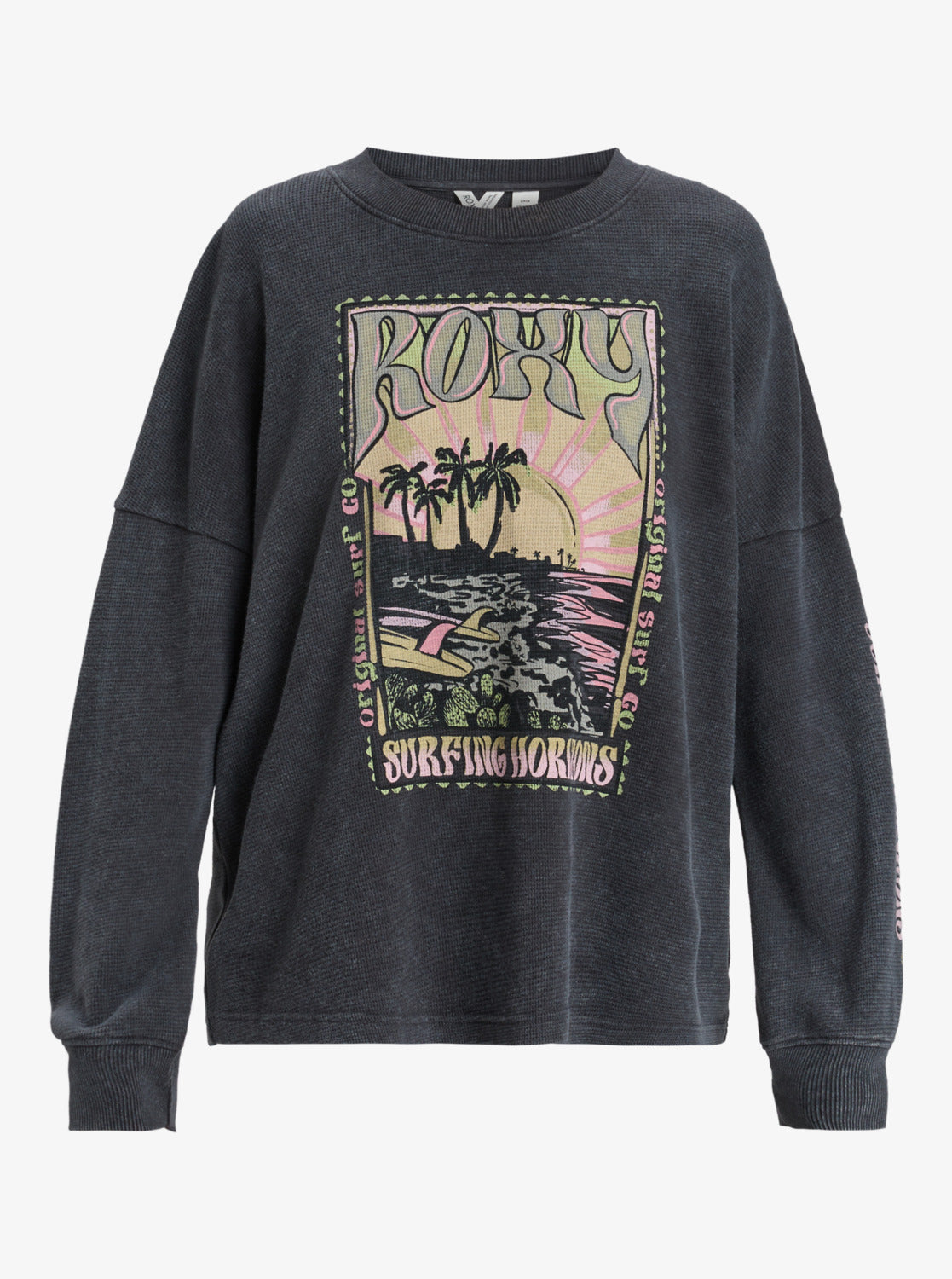 Roxy Womens Eastside Midweight Long Sleeve T-Shirt - Phantom - ManGo Surfing