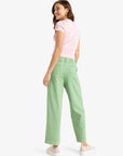 Roxy Womens Break My Soul Elastic Waist Pants - Basil