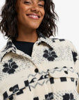 Roxy Womens Morning Crush Fleece Shacket - Parchment - ManGo Surfing