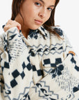 Roxy Womens Morning Crush Fleece Shacket - Parchment - ManGo Surfing