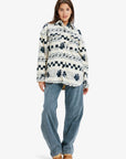 Roxy Womens Morning Crush Fleece Shacket - Parchment - ManGo Surfing