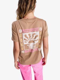 Roxy Womens Oceanregular Poster T-Shirt - Woodsmoke - ManGo Surfing