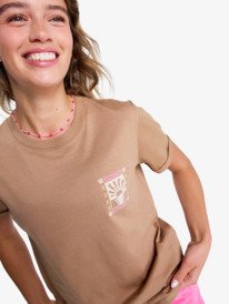 Roxy Womens Oceanregular Poster T-Shirt - Woodsmoke - ManGo Surfing