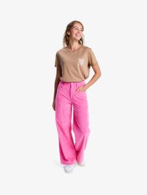 Roxy Womens Oceanregular Poster T-Shirt - Woodsmoke - ManGo Surfing
