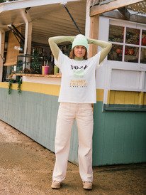 Roxy Womens Hangloose Poster T-Shirt - Egret - ManGo Surfing