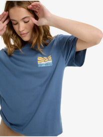 Roxy Womens Hangloose Poster T-Shirt - Vintage Indigo - ManGo Surfing