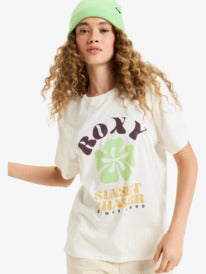 Roxy Womens Hangloose Poster T-Shirt - Egret - ManGo Surfing