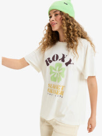Roxy Womens Hangloose Poster T-Shirt - Egret - ManGo Surfing
