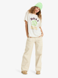 Roxy Womens Hangloose Poster T-Shirt - Egret - ManGo Surfing