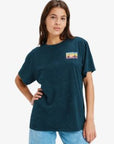 Roxy Womens Sunnyoversize Optic Wash T-Shirt - Anthracite - ManGo Surfing