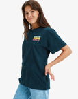 Roxy Womens Sunnyoversize Optic Wash T-Shirt - Anthracite - ManGo Surfing