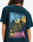 Roxy Womens Sunnyoversize Optic Wash T-Shirt - Anthracite - ManGo Surfing