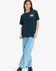 Roxy Womens Sunnyoversize Optic Wash T-Shirt - Anthracite - ManGo Surfing