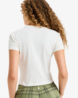 Roxy Womens Beach Love Cropped T-Shirt - Egret - ManGo Surfing