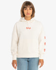 RVCA Womens Roses Only Pullover Hoodie - Salt