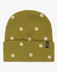 RVCA Womens Embroidered Essential Beanie Hat - One Size - Kelly Green