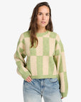 RVCA Womens Prep Jumper - Kelly Green - ManGo Surfing