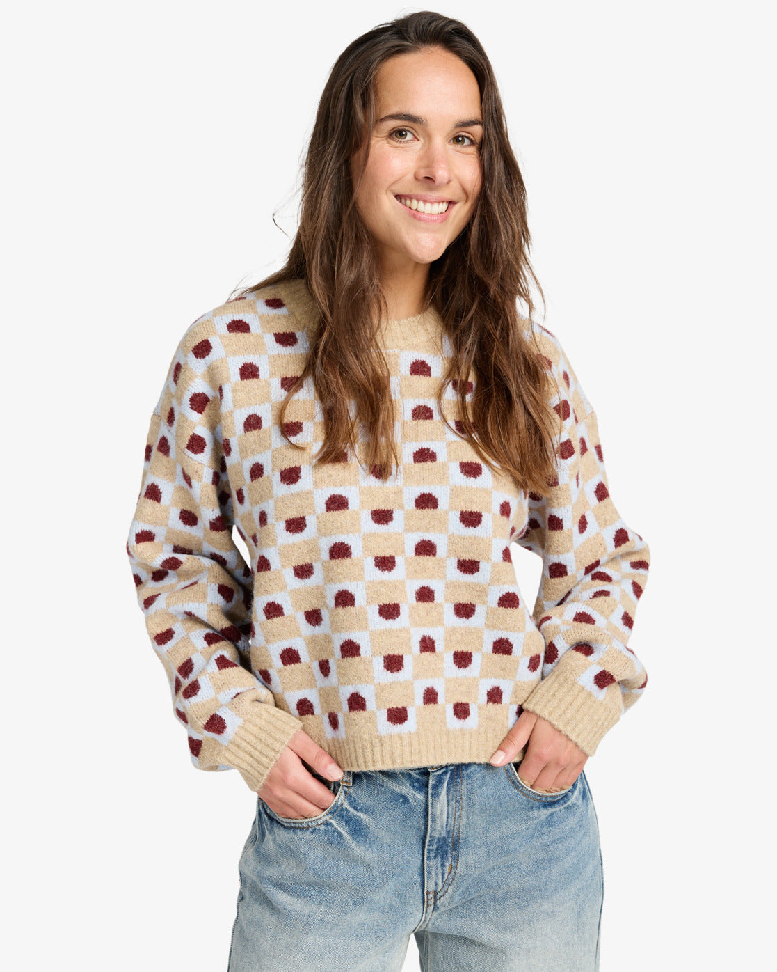 RVCA Womens Prep Jumper - Sku Blue - ManGo Surfing