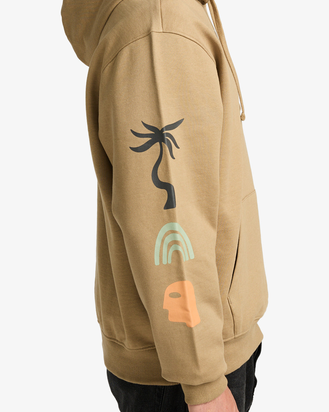 RVCA Mens Deep Think Hoodie - Coyote - ManGo Surfing