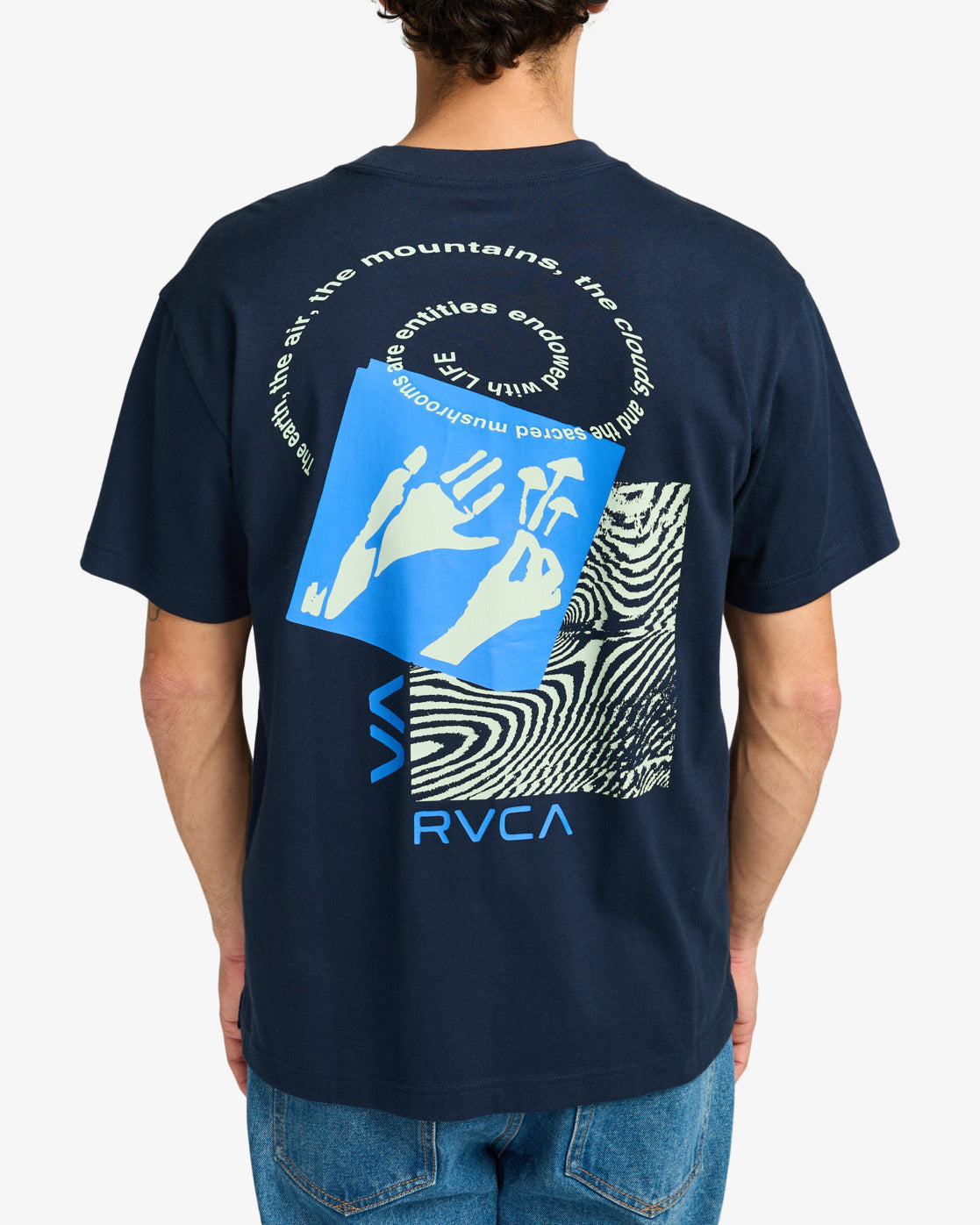 RVCA Mens Prmtvo Light Dose T-Shirt - Navy