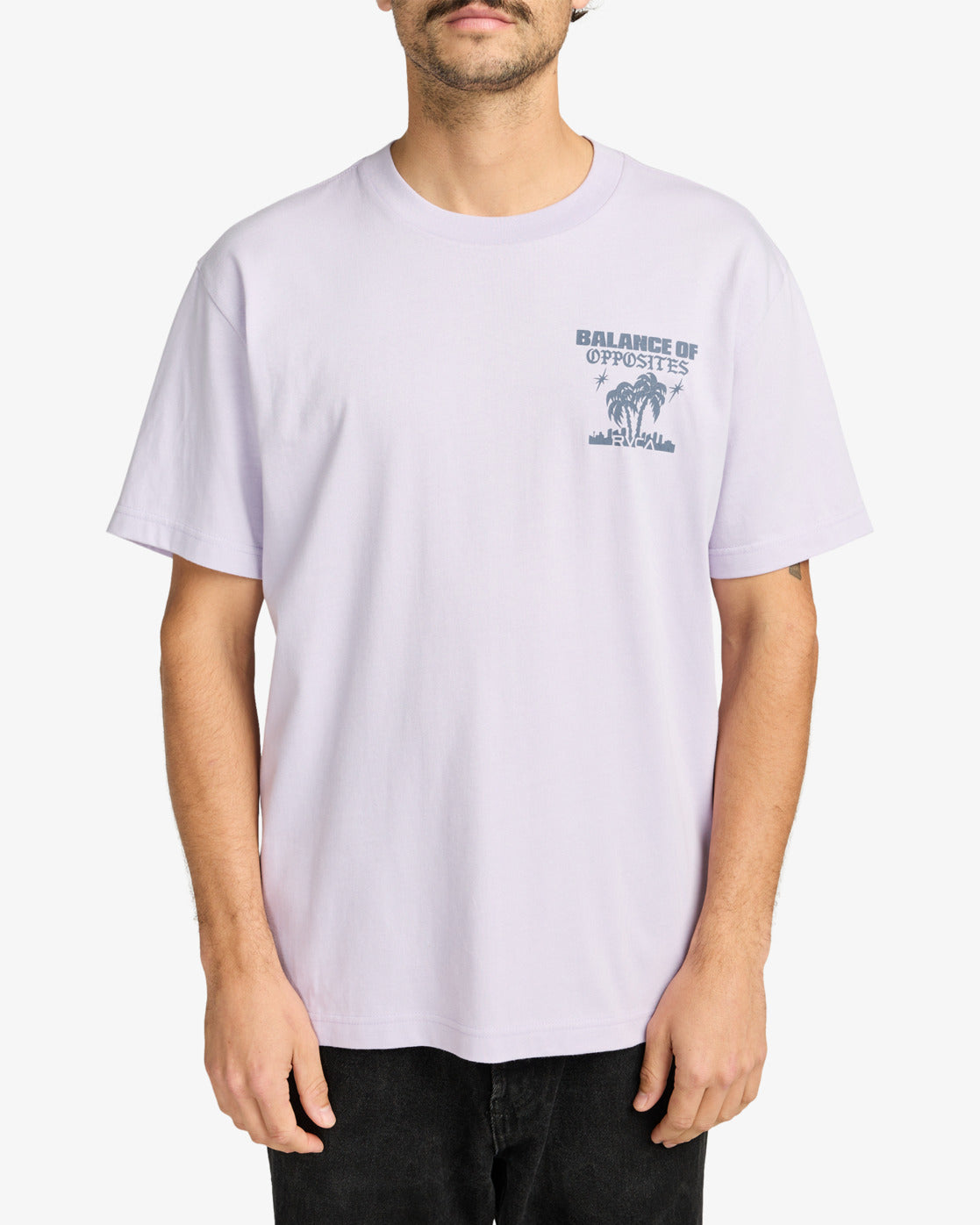 RVCA Mens After Hours T-Shirt - Pastel Lilac - ManGo Surfing