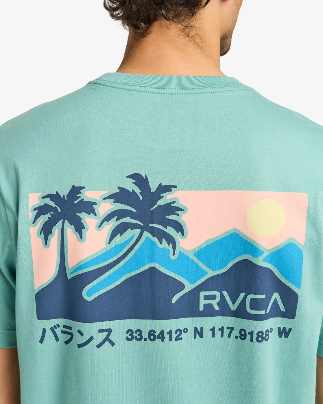RVCA Mens Palm Trail T-Shirt - Bottle Green