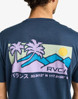 RVCA Mens Palm Trail T-Shirt - Moody Blue