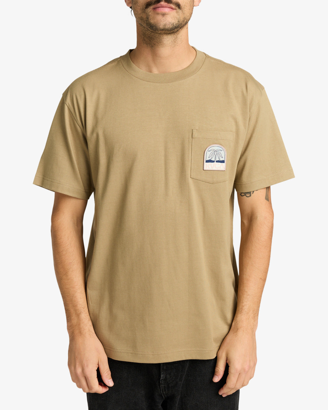 RVCA Mens Palmcrest T-Shirt - Coyote