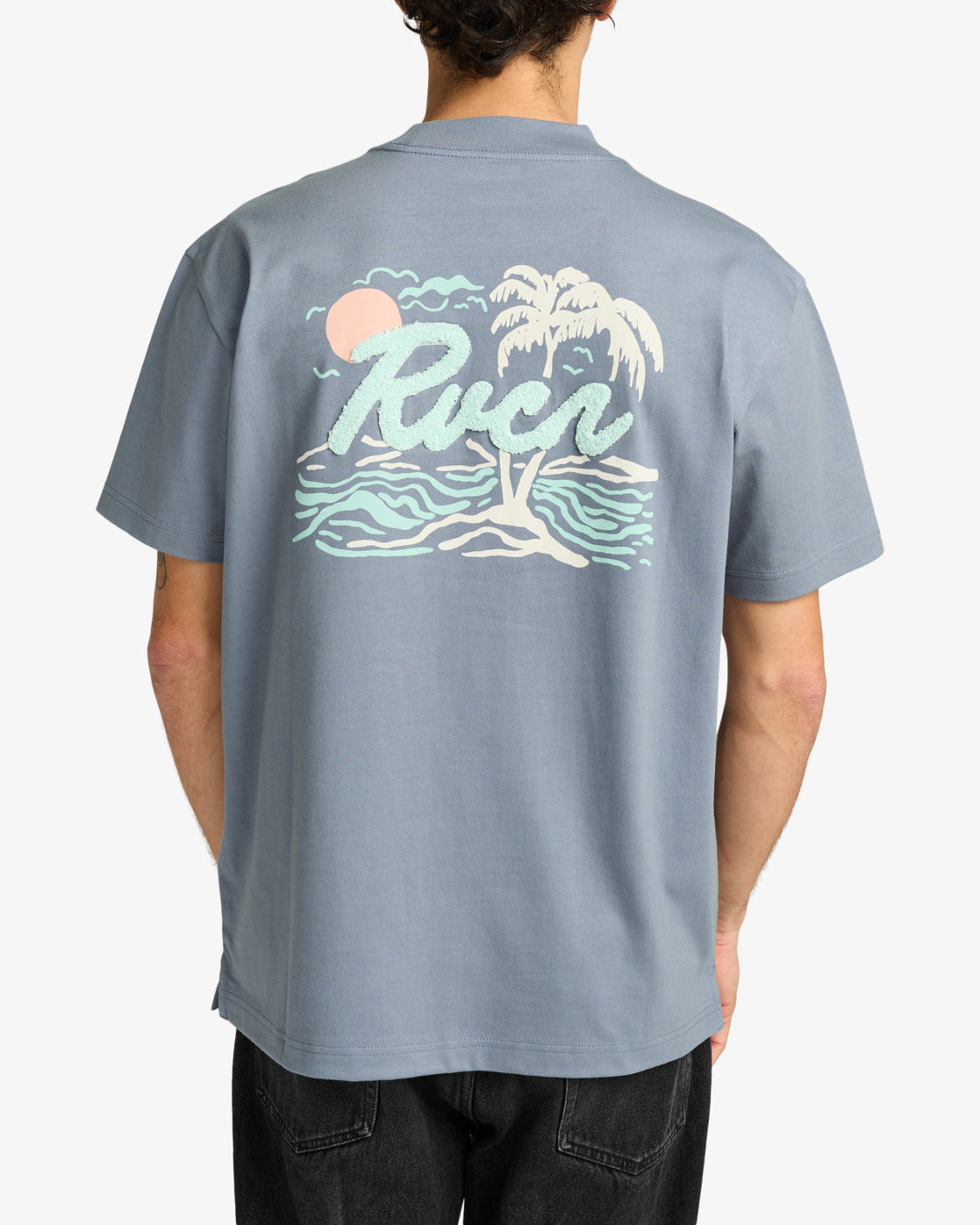 RVCA Mens Currents T-Shirt - Flint Stone
