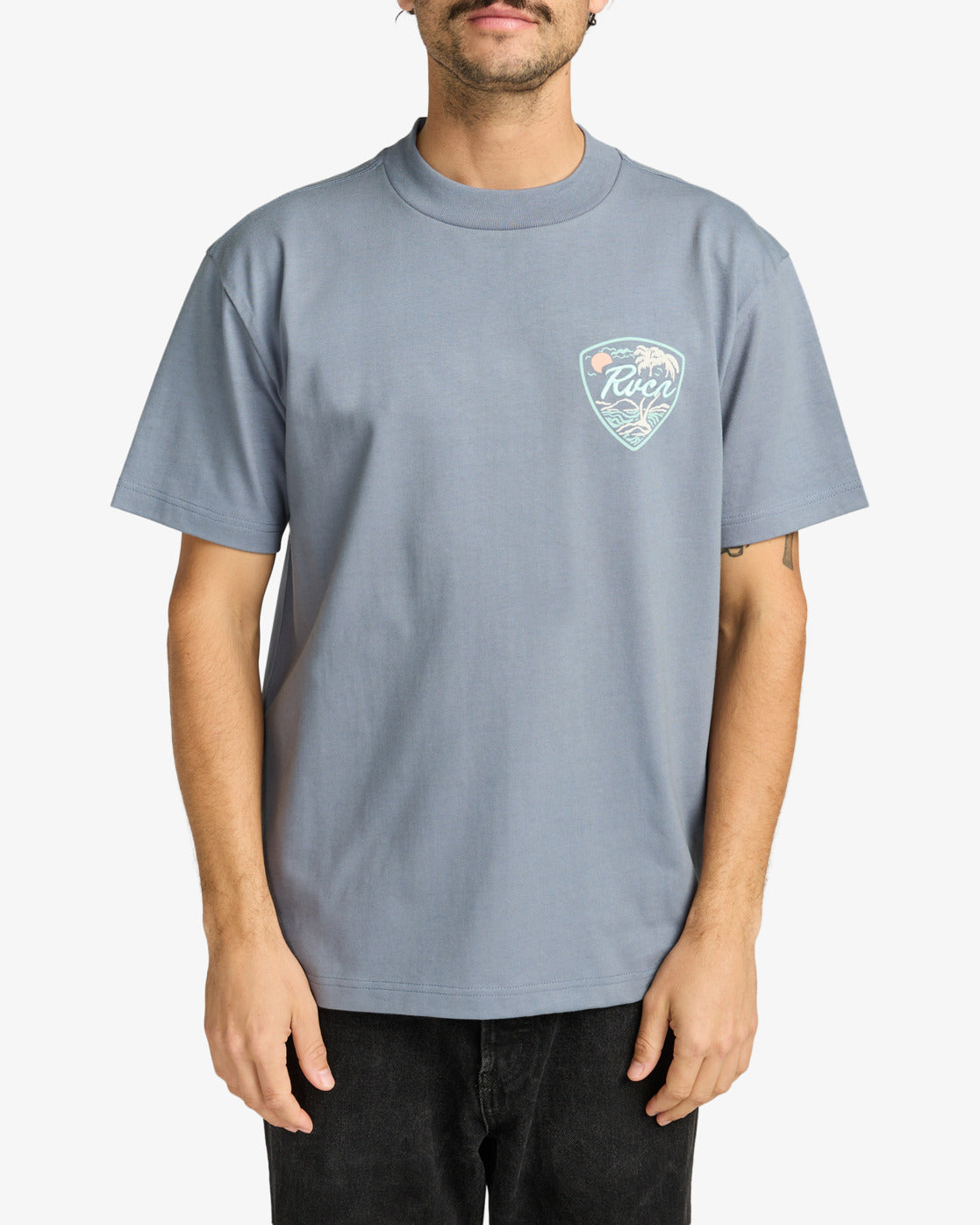 RVCA Mens Currents T-Shirt - Flint Stone