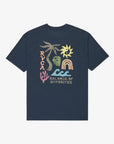 RVCA Mens Deep Think T-Shirt - Moody Blue