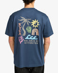 RVCA Mens Deep Think T-Shirt - Moody Blue