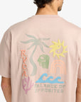 RVCA Mens Deep Think T-Shirt - Pale Mauve