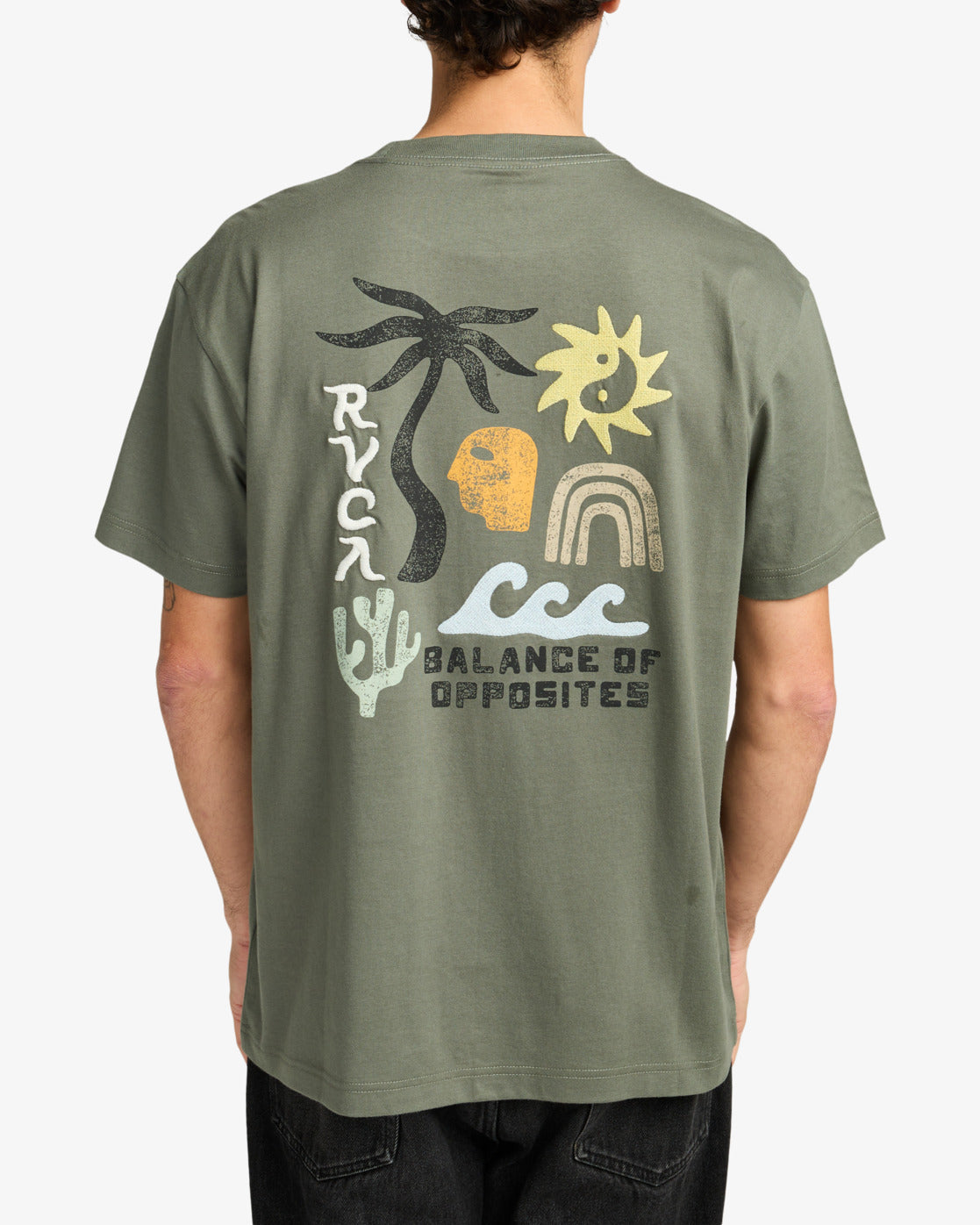RVCA Mens Deep Think T-Shirt - Sage Leaf