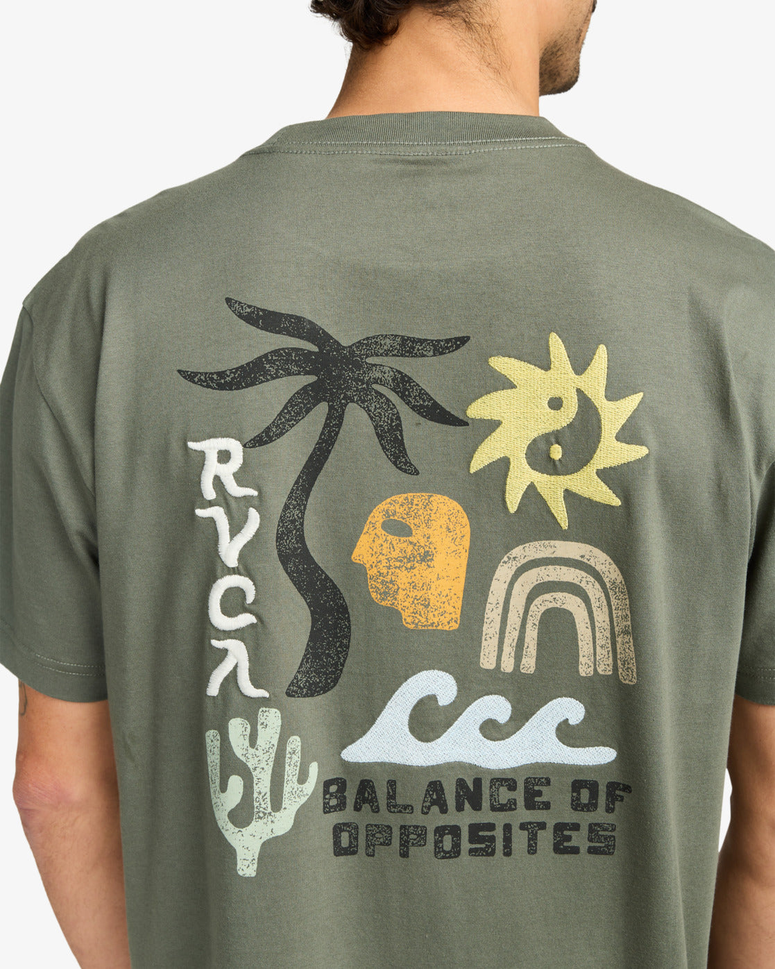 RVCA Mens Deep Think T-Shirt - Sage Leaf