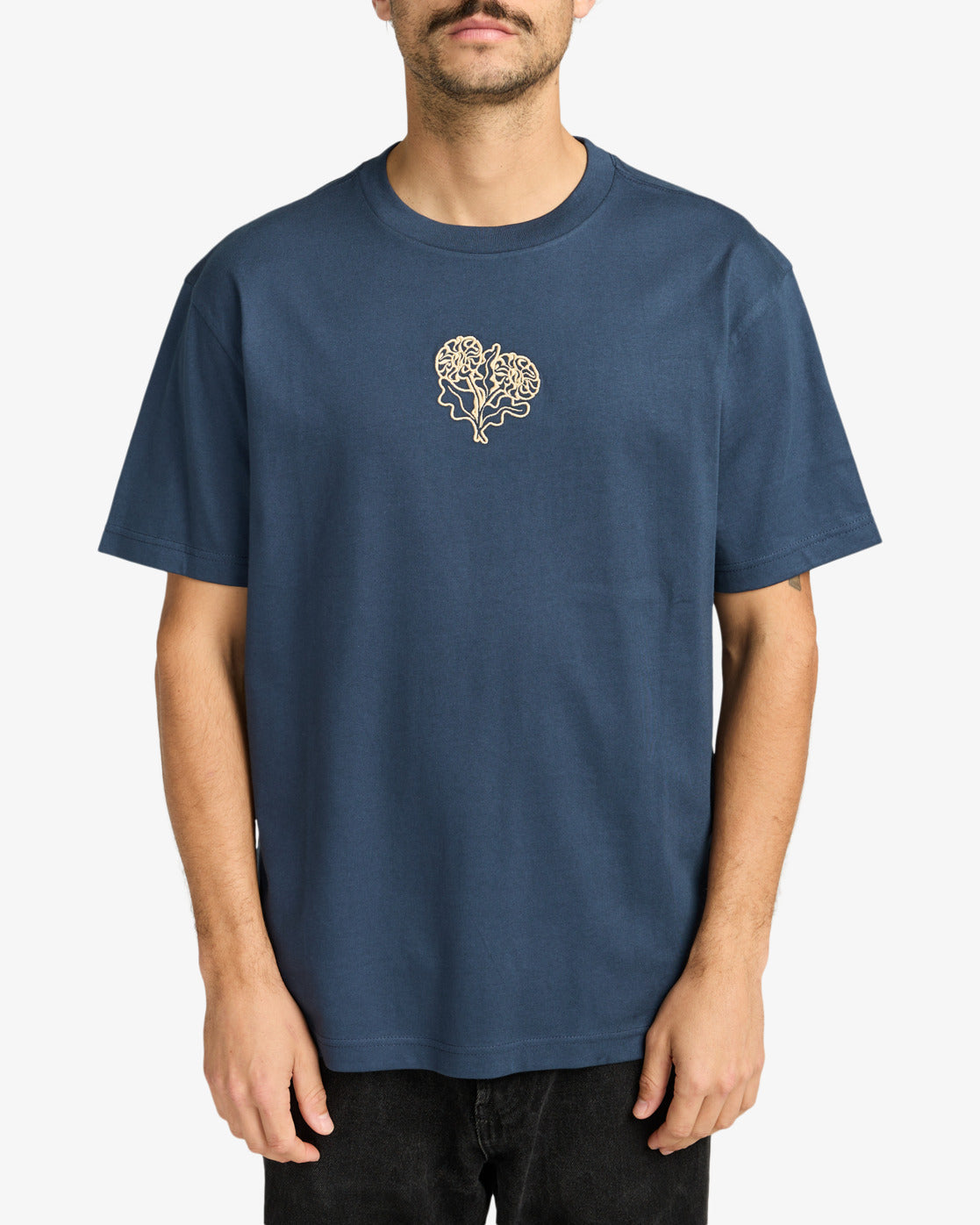 RVCA Mens Flower Balance T-Shirt - Moody Blue