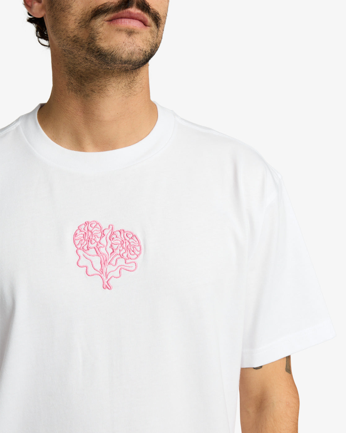RVCA Mens Flower Balance T-Shirt - White